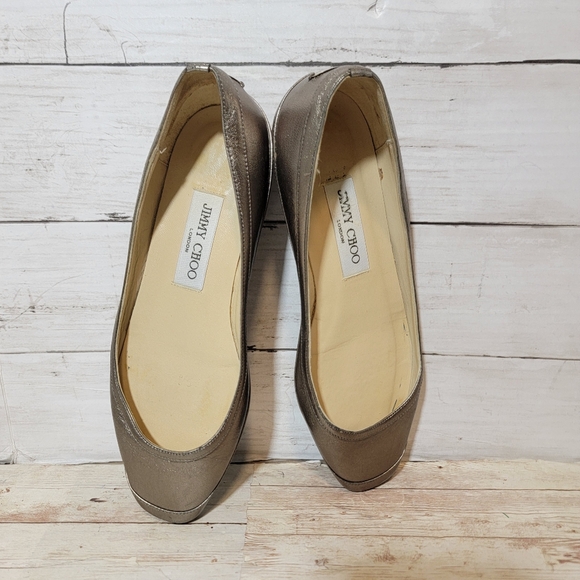 Jimmy Choo Metallic Flats EU 37 - Picture 2 of 12